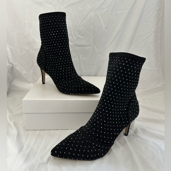 New in Box - Charles David Personal Black Rhinestone Bootie - Size US9 - Picture 1 of 7